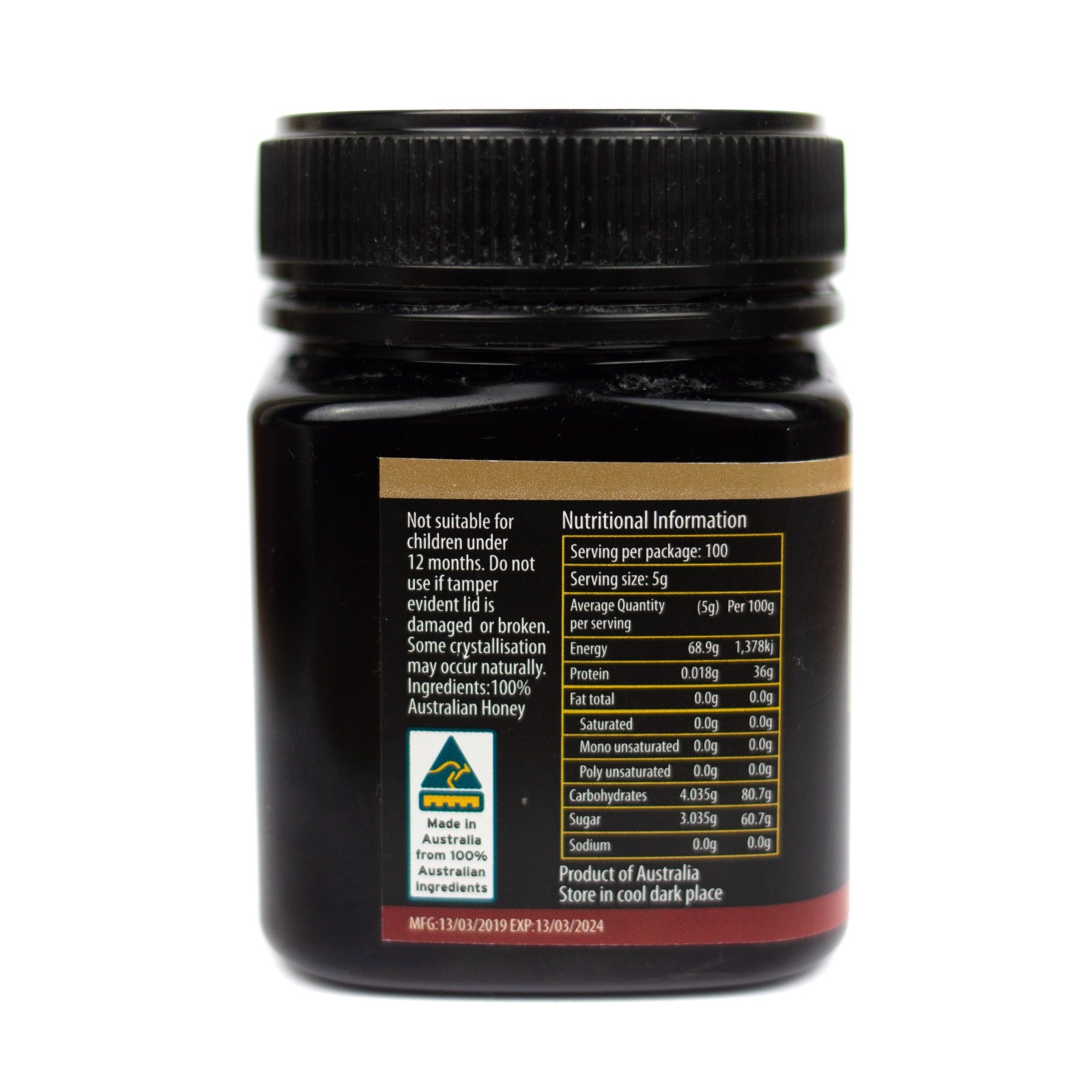 Bee Aus Manuka Honey Mgo 500+ 250 Gram