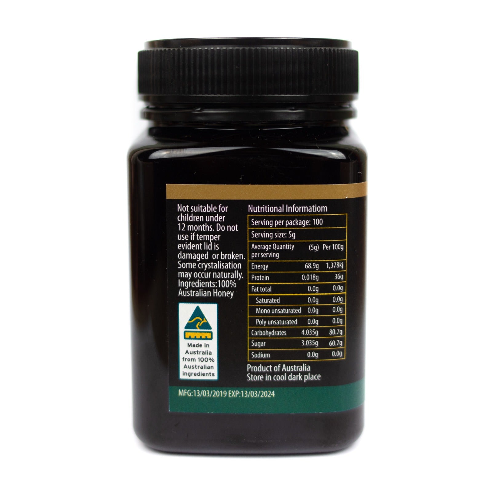 Bee Aus Manuka Honey Mgo 300+ 500 Gram