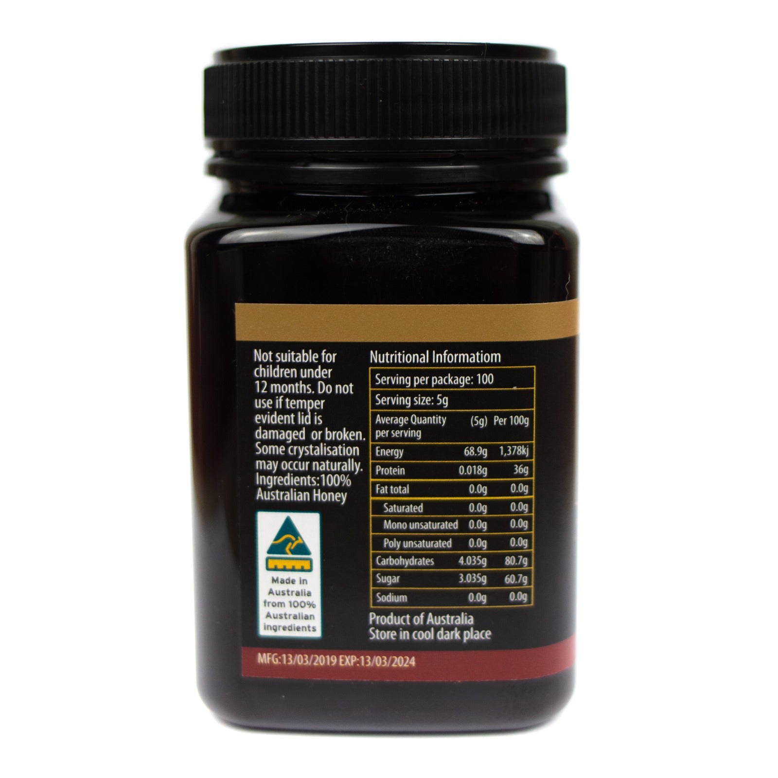 Bee Aus Manuka Honey Mgo 500+ 500 Gram